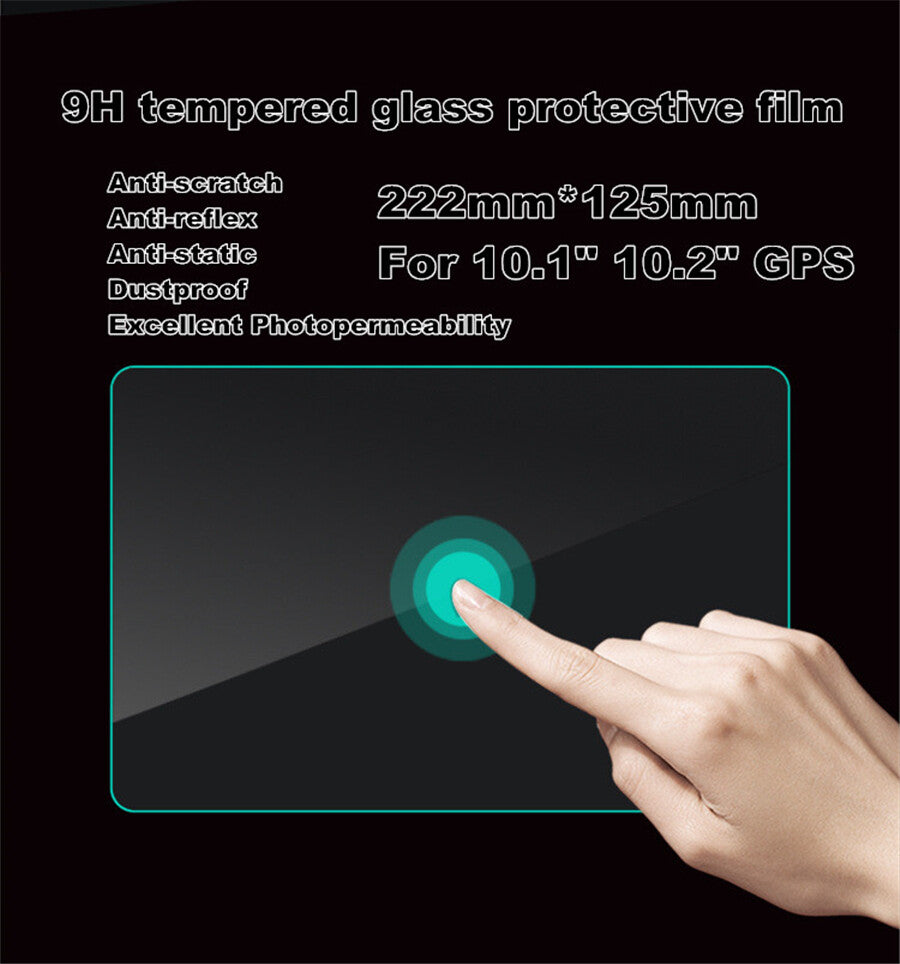 5D Curved Car Navigation Screen Protector 9H Tempered Film Universal 10.1 inch