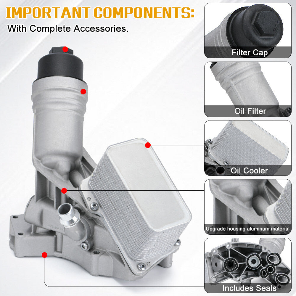 Upgrade Aluminium Oil Cooler Filter Assembly For 2016-2023 for BMW 340i 440i 540i X3