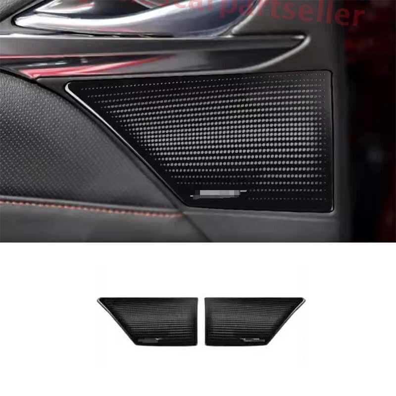 for Cadillac CT4 2020-24 Black Steel Inner Door Rear Speaker Audio Cover Trim 2X