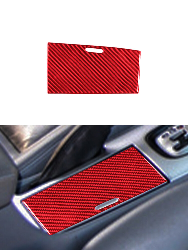 Center Console Water Cup Panel Trim Cover Carbon Fiber for Acura TSX 2003-08 Red