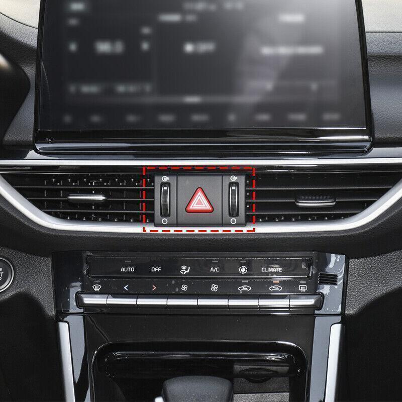 Carbon Fiber Print Central Console Button Cover Trim for Kia Forte K3 2019-2023