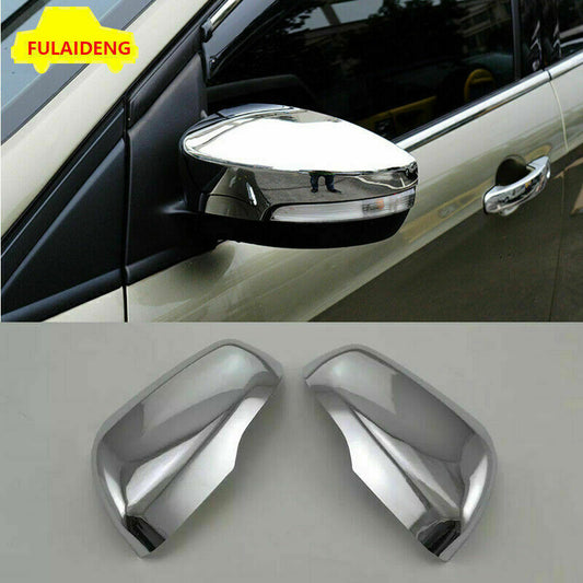 for Ford Kuga Escape 2013-2019 Chrome Outer Rearview Side Door Mirror Cover Trim