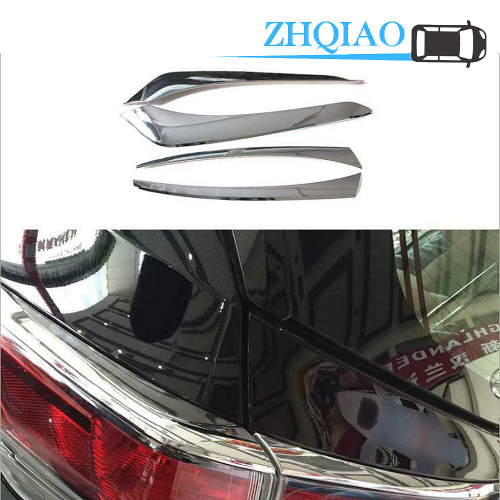 4PCS Rear Tail Light Eyebrow Chrome Cover Trim for Toyota Highlander 2015-2019