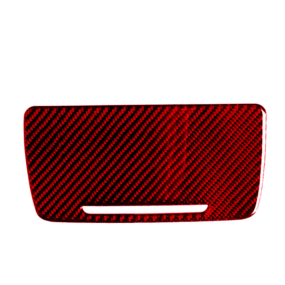 Red Carbon Fiber Storage Box Panel Cover Trim for BMW 5 Series F10 2011-2017