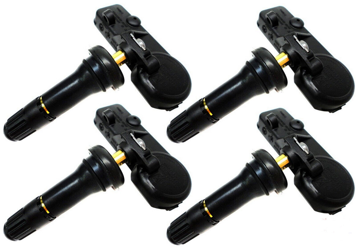 4-pack TPMS tire pressure sensors 56029398AB 68241067AB suitable for Chrysler , for Jeep , and for Dodge .