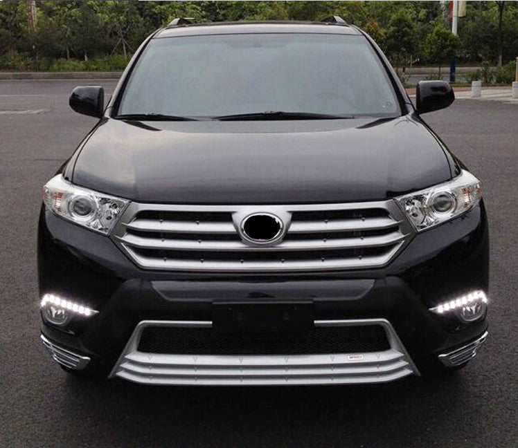 2PCS DRL LED Daytime Running Light Bumper Fog Lamp for Toyota Highlander 2011-13