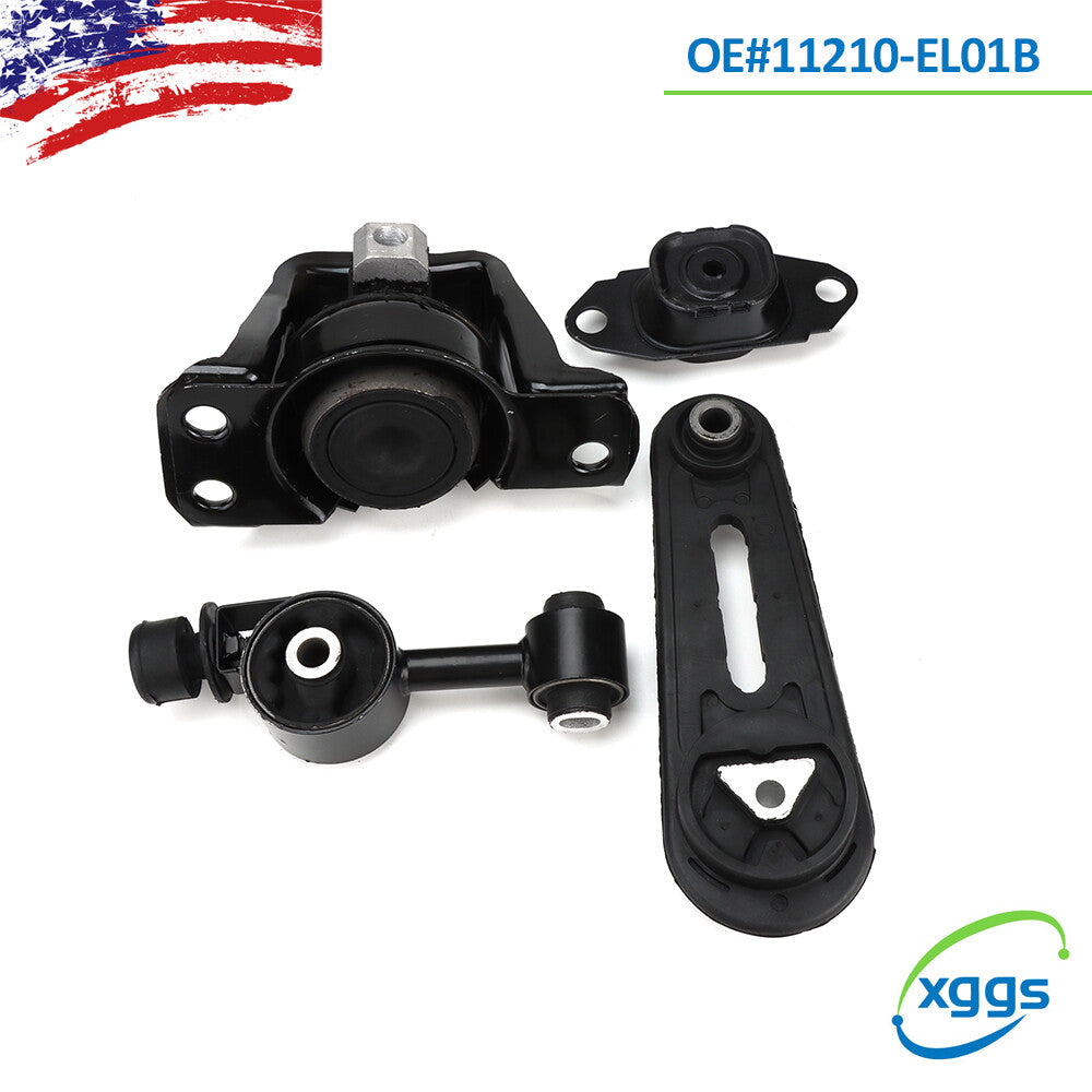 4PCS New For 09-14 for Nissan Cube 2007-2012 Versa TIIDA Motor Trans Mount Set