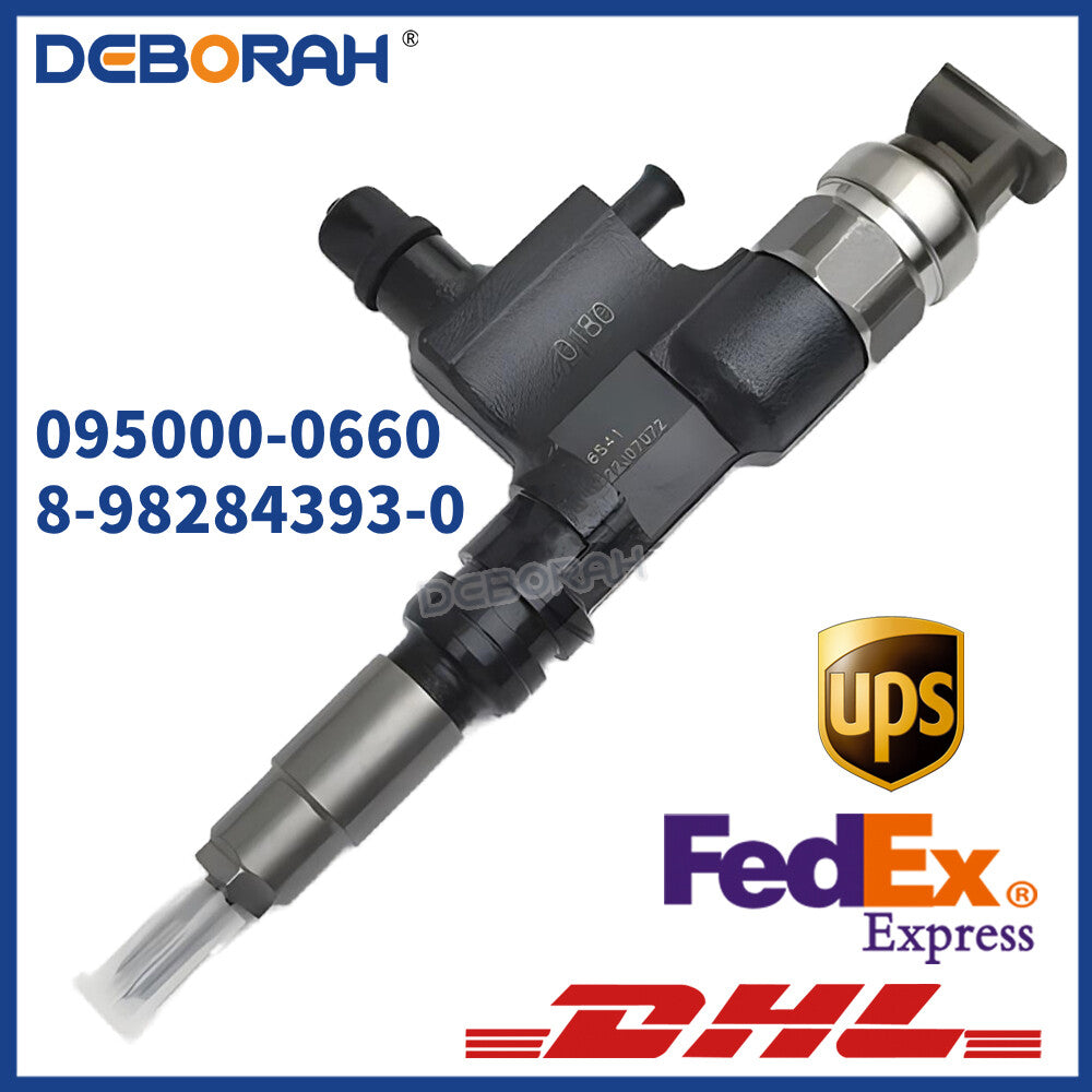 Fuel Injector 8982843930 095000-0660 For Hitachi ZX200-3 ZX240-3 for ISUZU 4HK1 ENGI