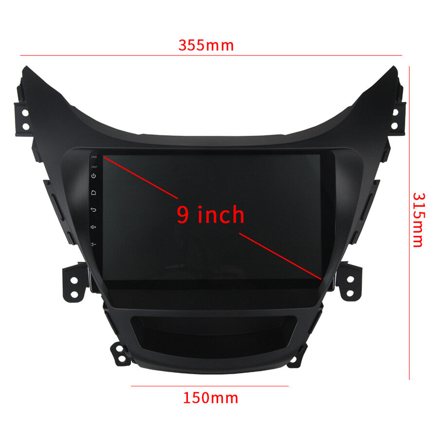 9Android 9.1 Quad-core 1+16G Car Stereo Radio GPS for Hyundai for Elantra 2011-13