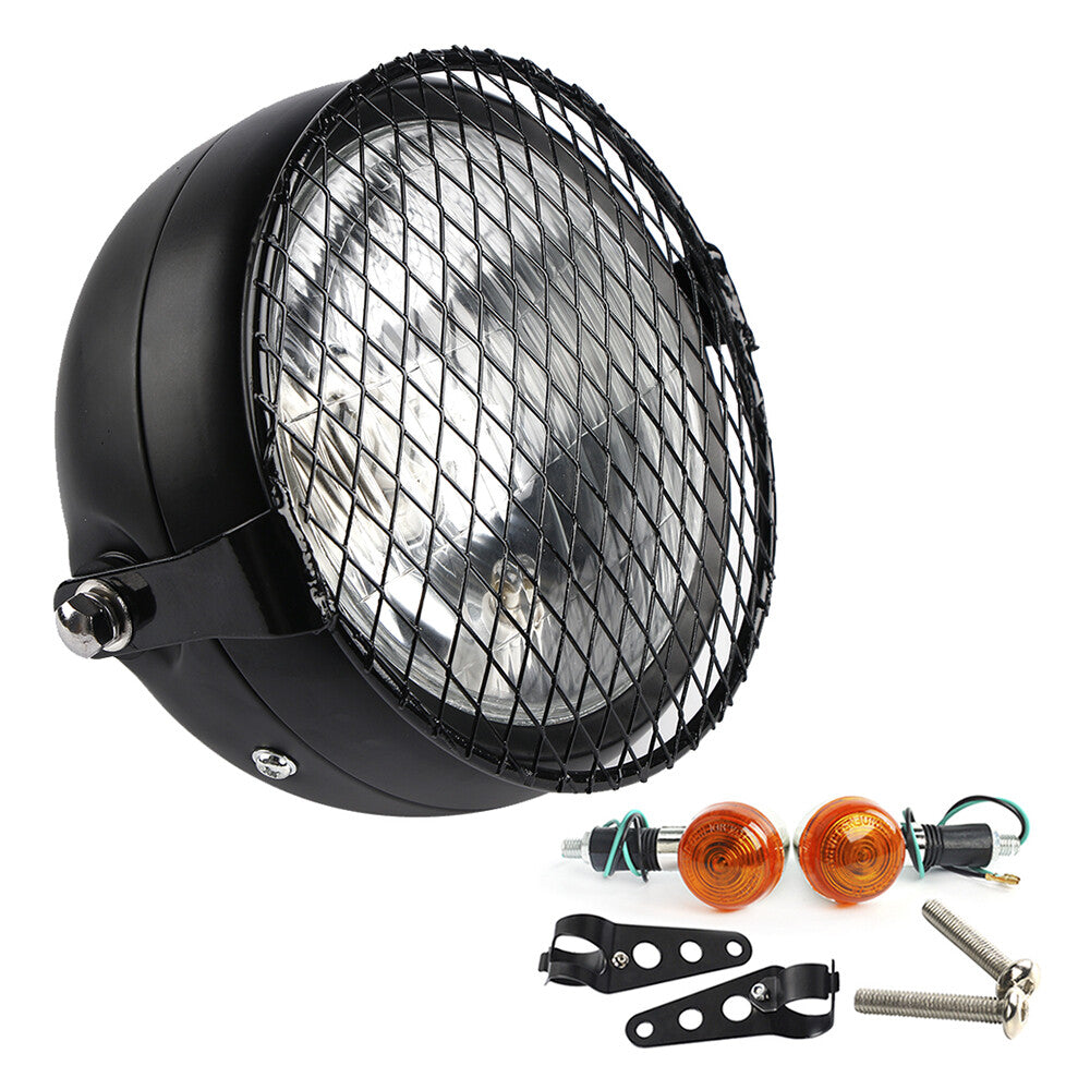 Motorcycle turn signal light kit with barbecue side mount cover and bracket