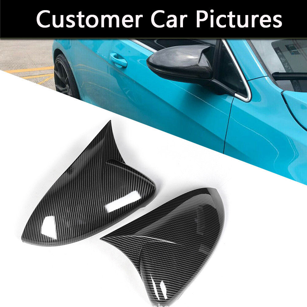 for VW for Golf 7 MK7 7.5 Side RearView Mirror Cover Caps Mirror Case Cover Carbon