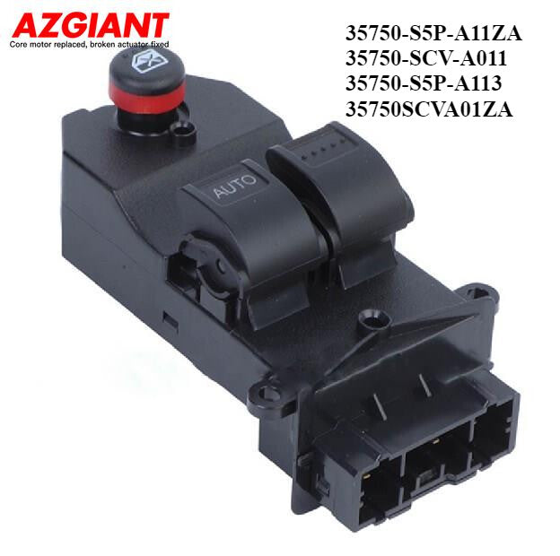 Master Power Window Door Control Switch Driver (Left) for 2001-2005 for Honda Civics
