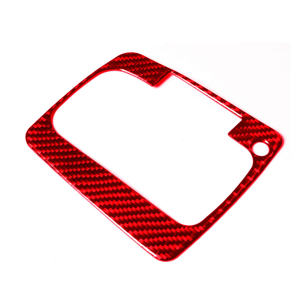 Red Carbon Fiber Interior Gear Shift Panel Cover for Subaru Forester 2013-2018