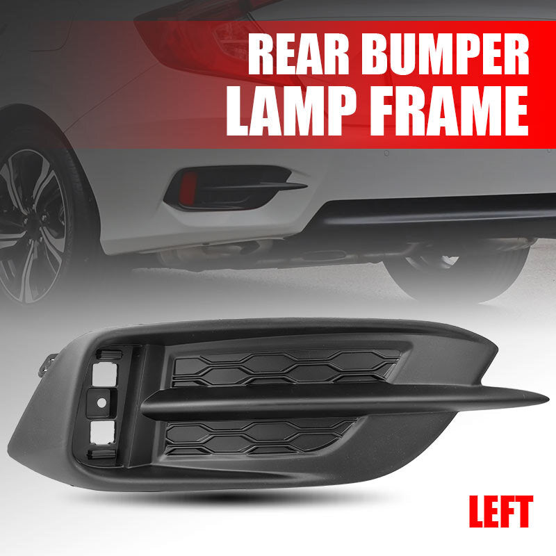 Rear Bumper Reflector Fog Light Bezel Cover Left Side Fit for HONDA for CIVIC 2016-2021
