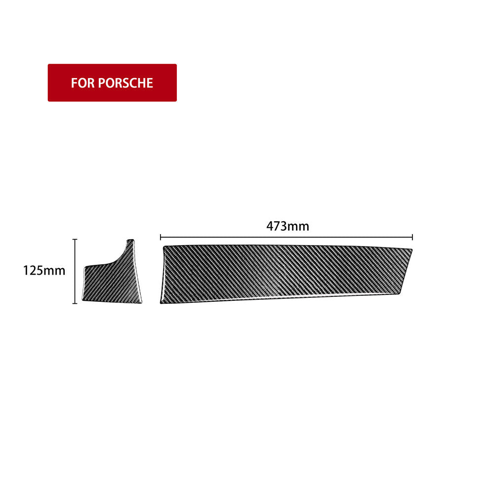 for Porsche for Panamera 2010-2016 Carbon Fiber Central Control Dashboard Panel Trim