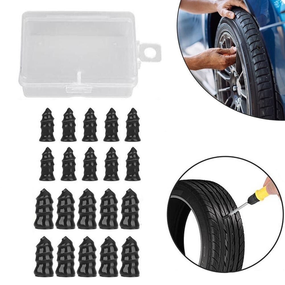 20 Pcs Car Vacuum Tire Repair Nails Rubber Screw Nail Tire Tire Repair Kit