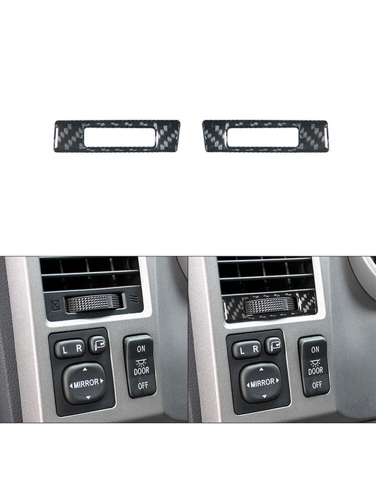 2X Car Air Vents Frame Panel Trim Cover Carbon Fibre for Toyota Tundra 2007-2013