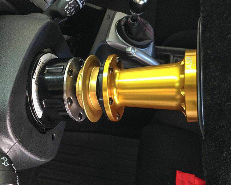 Aluminum Steering Wheel Extender Adjustable Hub Adapter 4/101mm Gold
