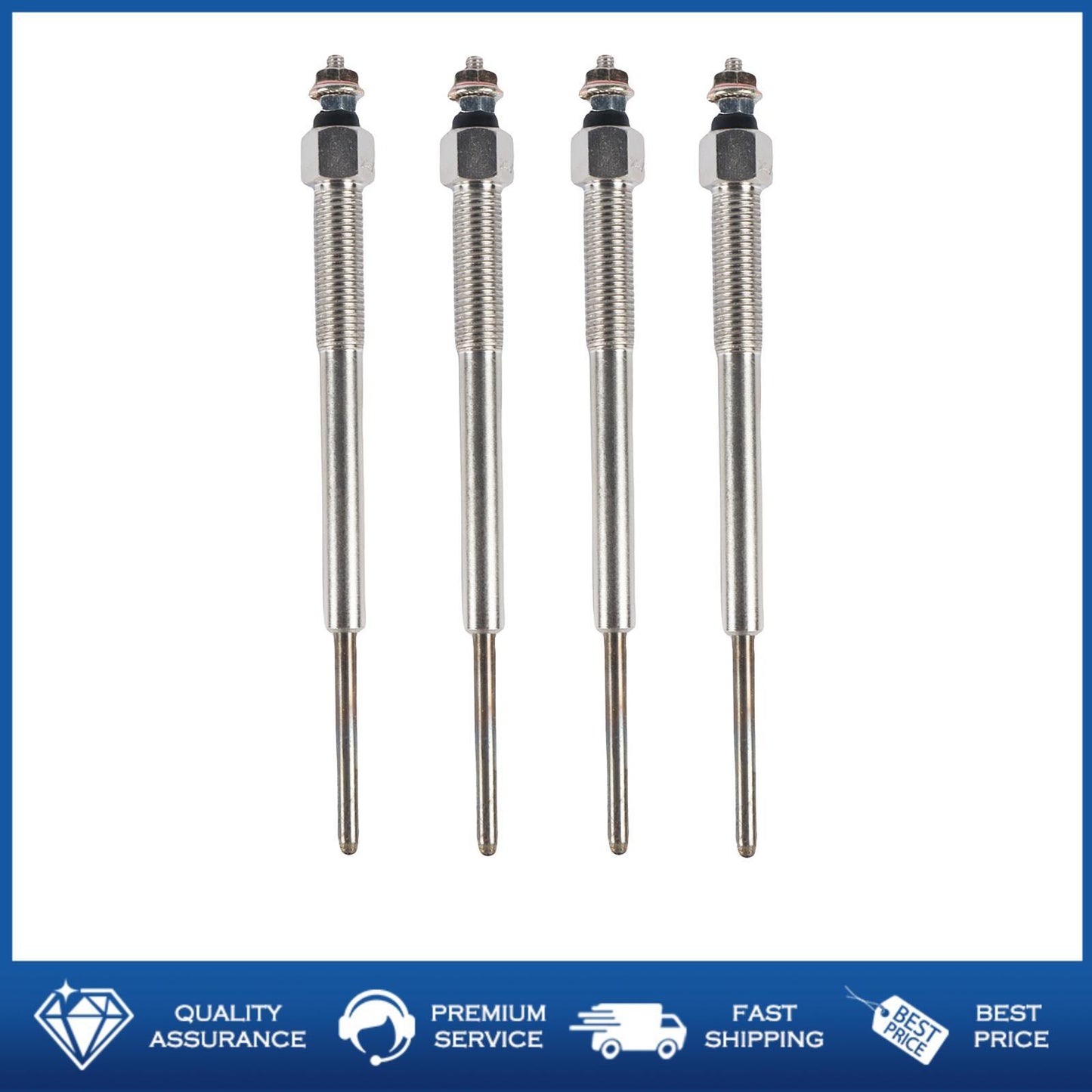 Set of 4 Glow Plugs 8976000960 Fit for Isuzu NPR NQR NRR NPR-HD 4HK1 5.2L Engine