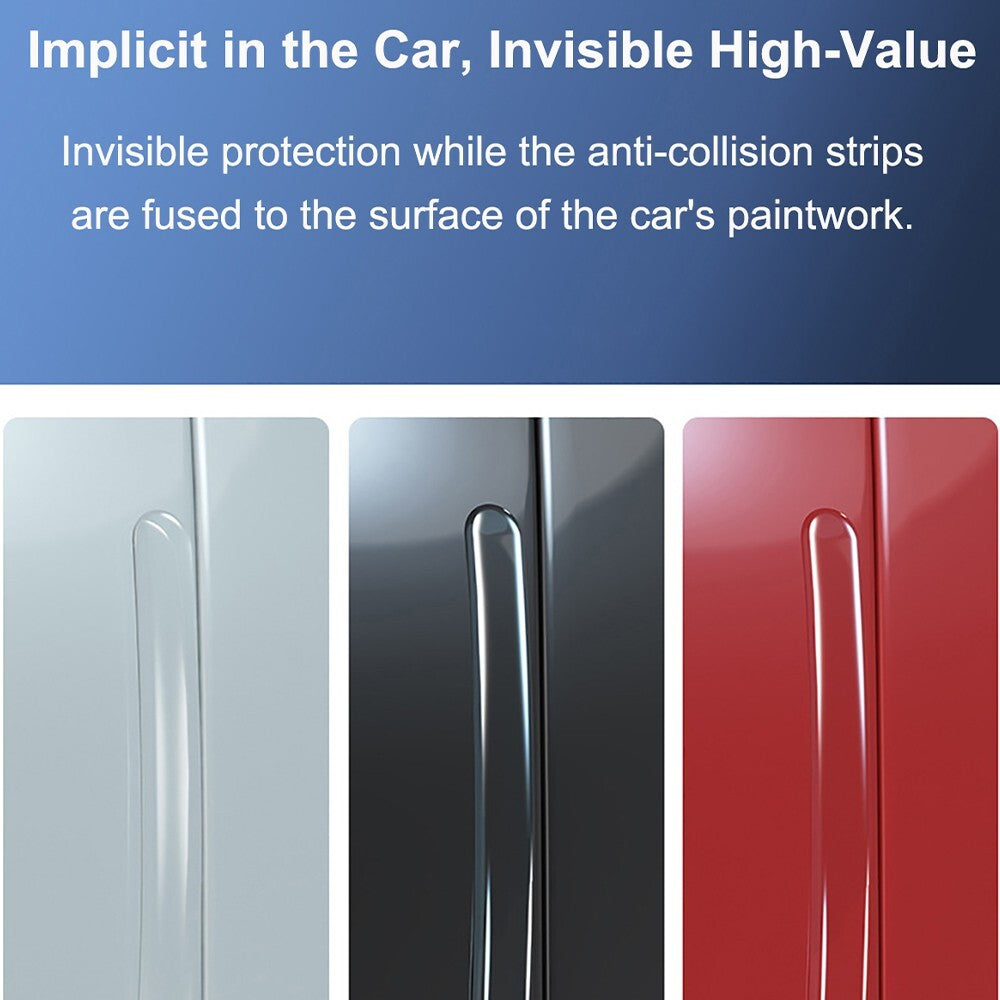 4x Car Door Transparent Anti-collision Strips Bar Stickers Edge Guards Protector