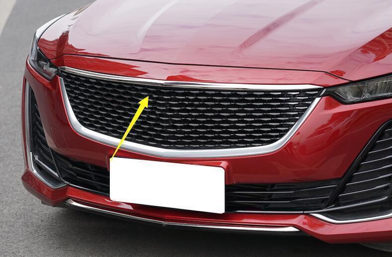 Chrome Stainless Front Engine Hood Grille Strip Cover for Cadillac CT5 2021-2023