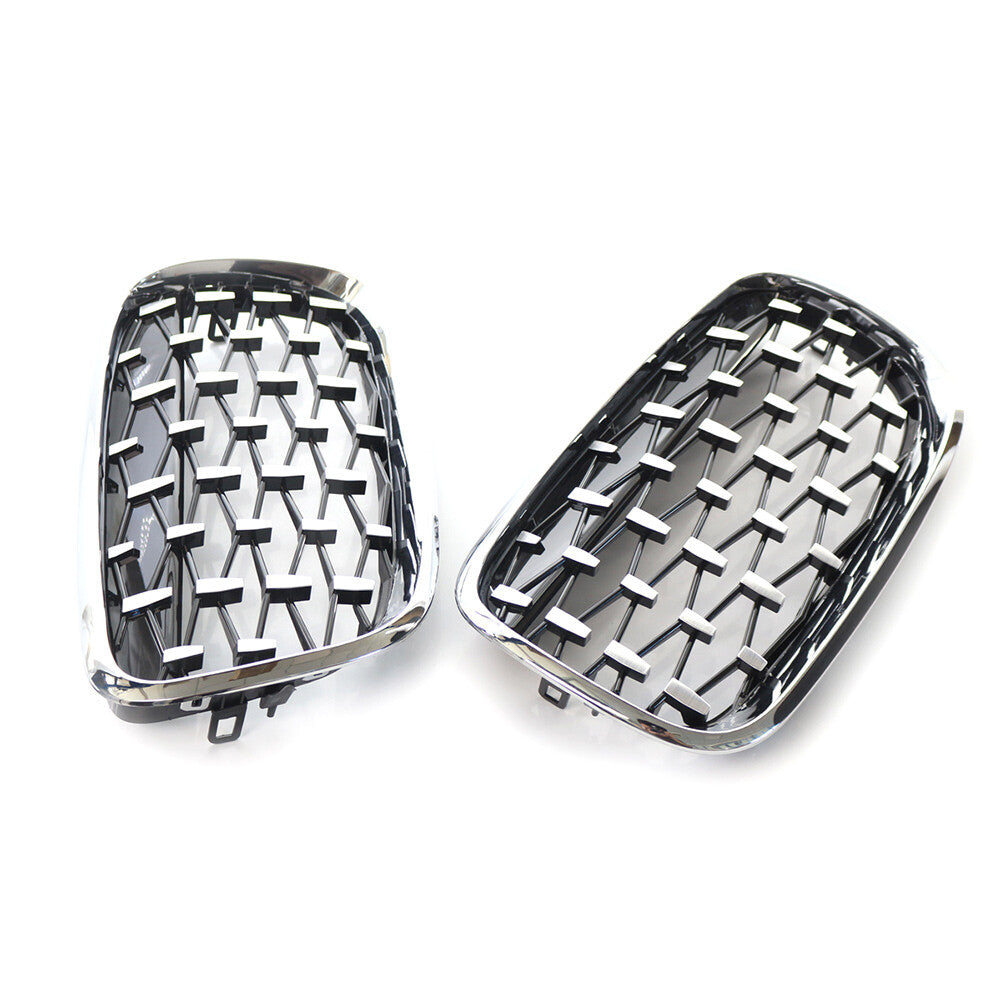 Front Kidney Grille Diamond Style for BMW X5 E70 2007-2013 ABS Plastic Chrome US