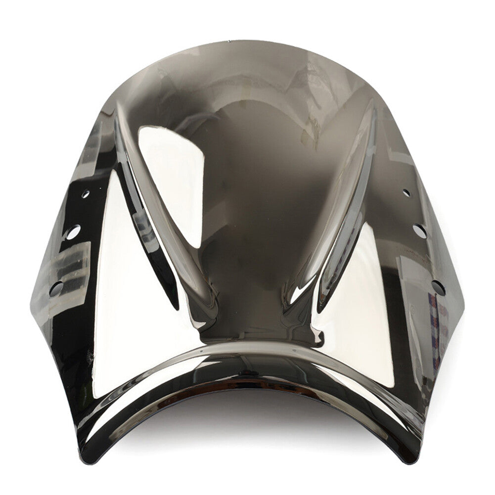 Universal Silver Motorcycle Windshield Wind Screen Deflector Wind Shield