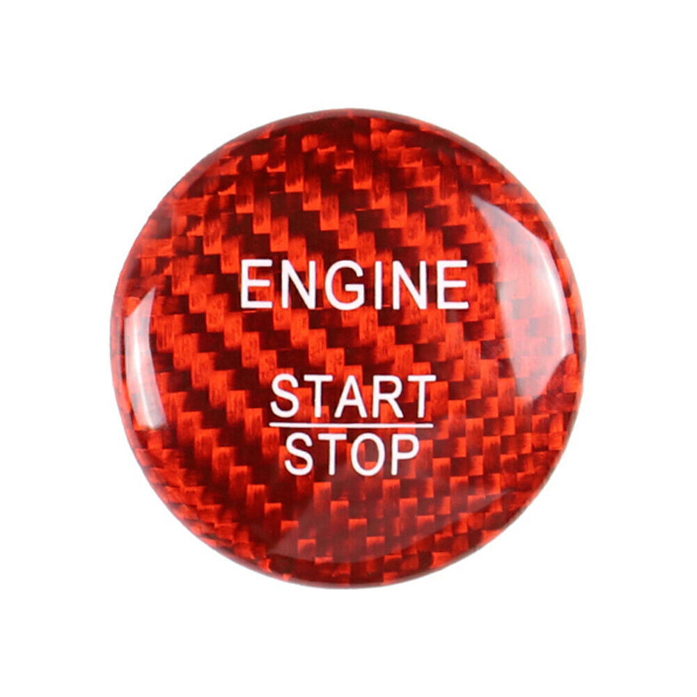 Fit for Mercedes A B C E GLE Carbon Fiber Style Engine Start Stop Button Trim