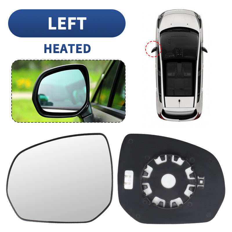 Wide Angle Wing Mirror Glass Clip On w/Heated Left for 2009-2016 for Peugeot 3008