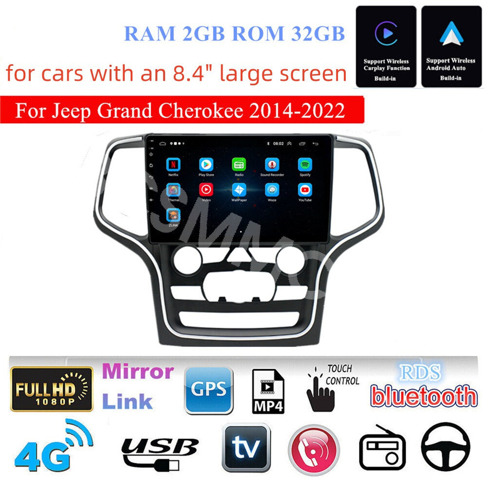 10.1inch Radio Touch Screen HD Video Fit for Jeep for Grand Cherokee 2014-2022