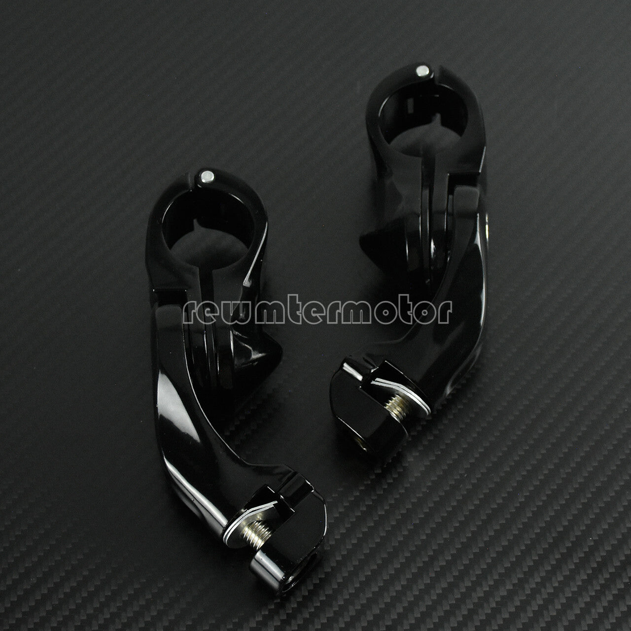 1-1/4 Highway Foot Pegs Footrest Engine Guard Clamp Mount Fit for Harley FLHT