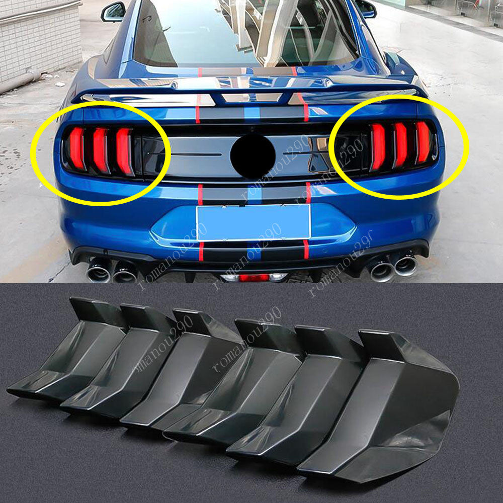 6Pcs for Ford for Mustang 2018-2020 Smoke Black Car Rear Tail Light Lamp Cover Trim