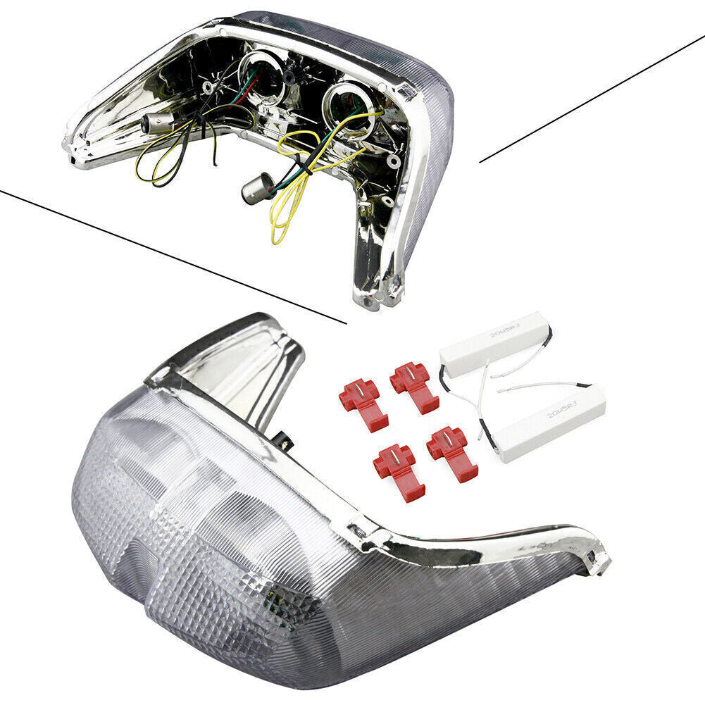 Clear LED Stop Tail Light Brake Turn Signals for YAMAHA 1998 1999 2000 YZF R6