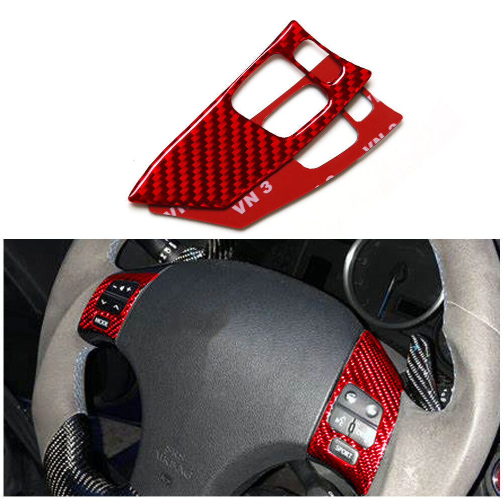 for Lexus IS250 350 2006-2012 Red Carbon Fiber Steering Wheel Trim Cover Type B