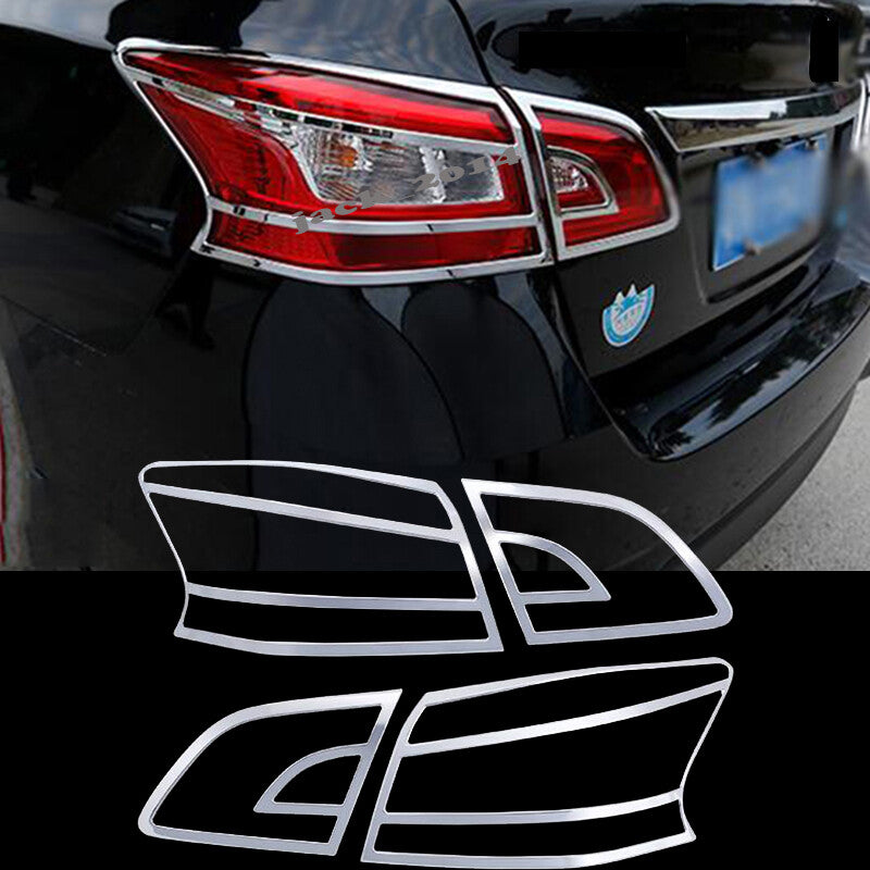 for Nissan Sentra Sylphy 2012-2017 Chromed Rear Tail Light Cover Protector Trim