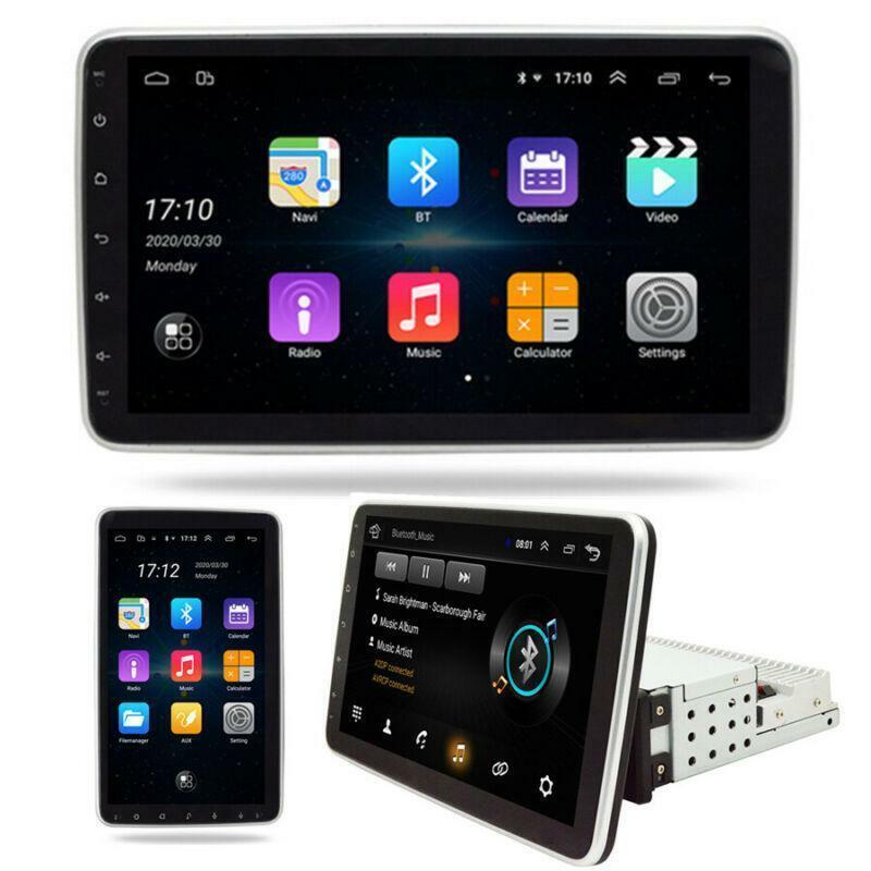 2GB+32GB 10 Single 1 DIN Android 10.1 Car Radio Stereo MP5 GPS Wifi Rotatable