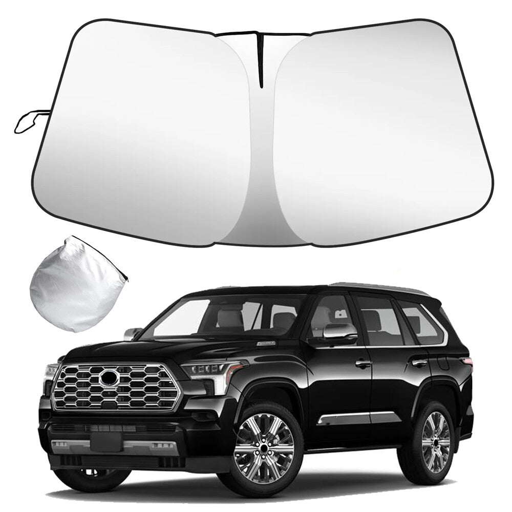For 2023-2025 for Toyota Sequoia Front Windshield Sun Shade Foldable UV Block Cover