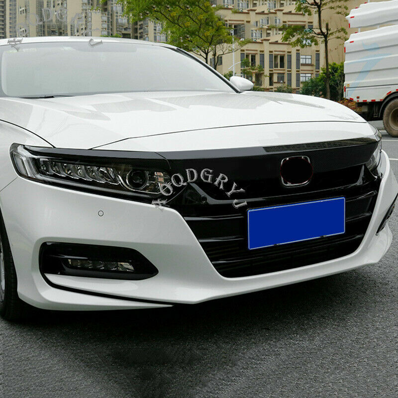 Hood Lid Bonnet Grille Moulding Cover Trim for Honda Accord 18-2020 Glossy Black