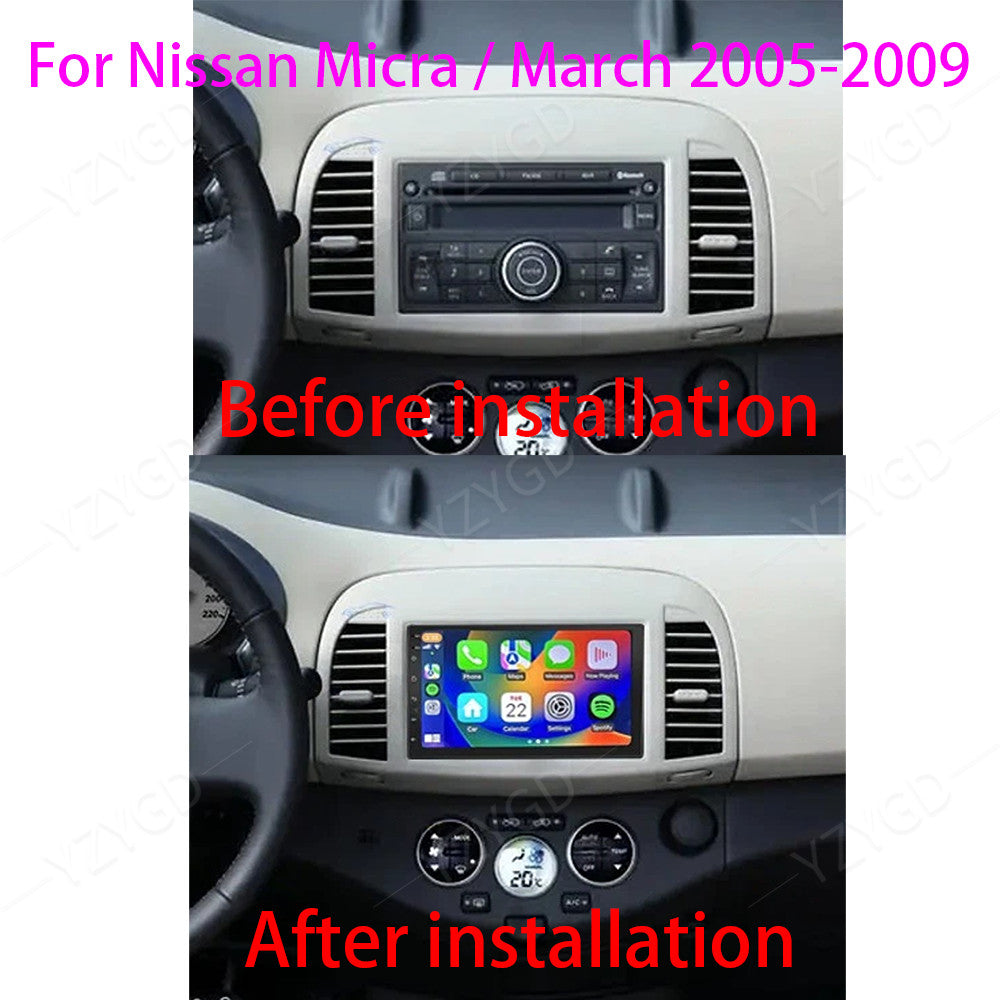 7inch Android Auto CarPlay for Nissan Micra/March 2005-2009 Car Stereo Radio GPS