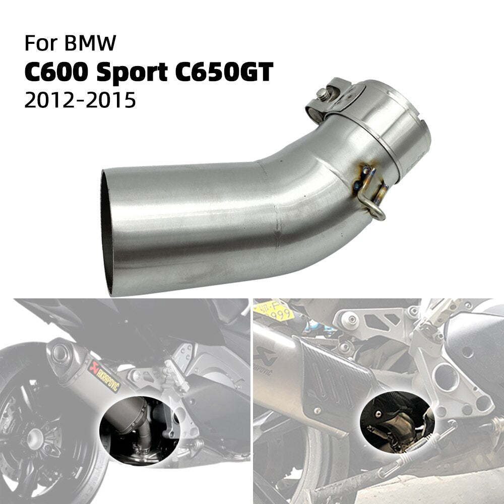 for BMW C650GT Sport Motorcycle Exhaust Muffler Modify Middle Link Pipe Connect