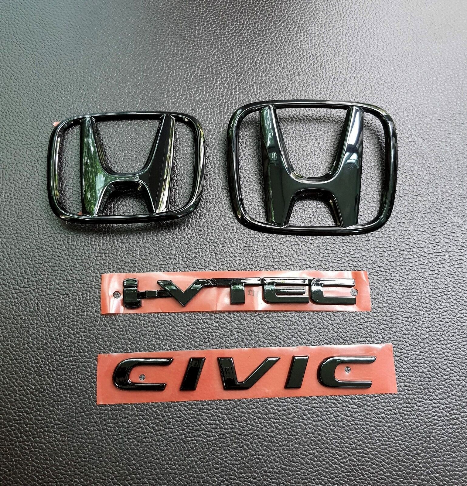 1SET Glossy BLACK for CIVIC FC FK LOGO EMBLEM BADGE FOR REAR for HONDA for CIVIC 2015-21