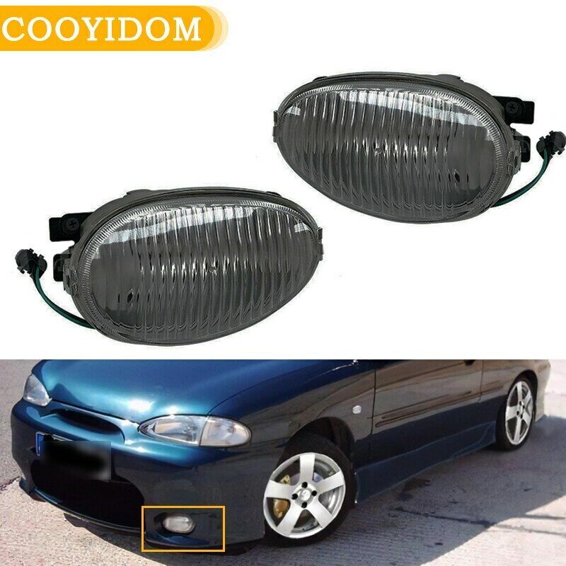 Pair Front Bumper Fog Light Clear Lens driving lamp for Hyundai Accent 1998-1999