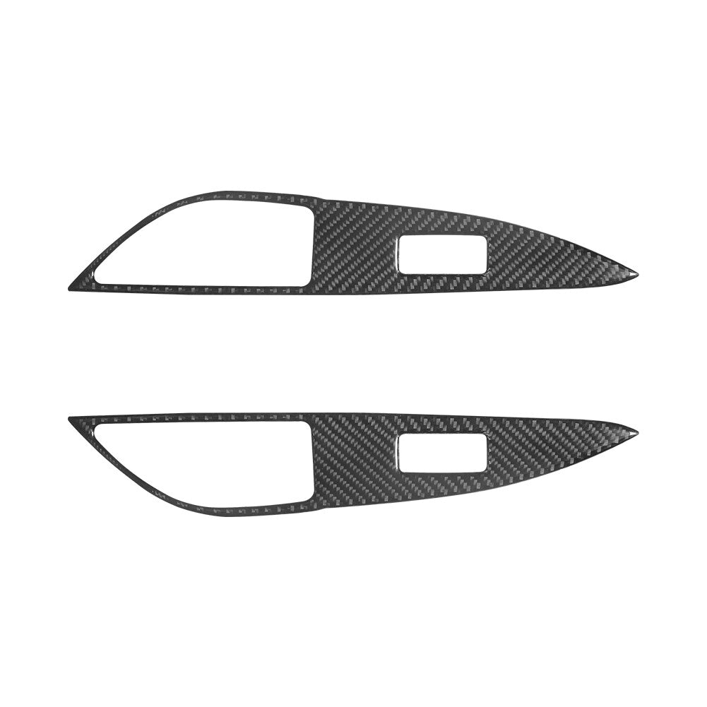 Carbon Fiber Rear Door Switch Cover Trim for Mitsubishi Outlander 2014-2016