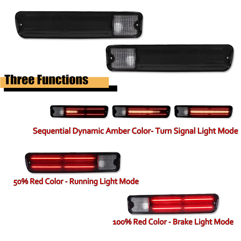 Two taillights are compatible with for Chevrolet El Camino Malibu for GMC Caballero- 79-87.