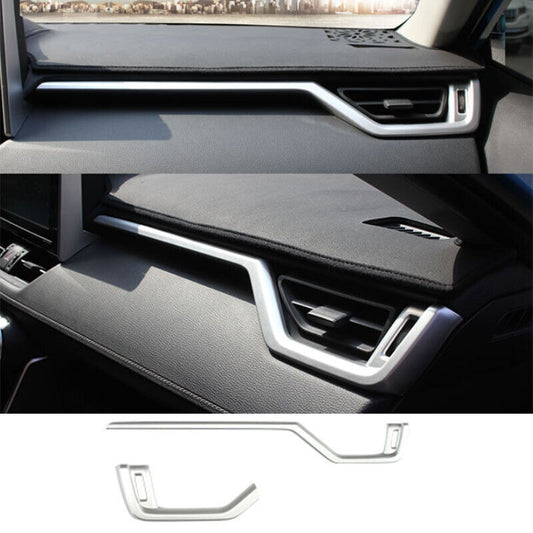 for Toyota RAV4 2019-23 Silver LR Dashboard AC Air Outlet Vent Cover Strip Trim