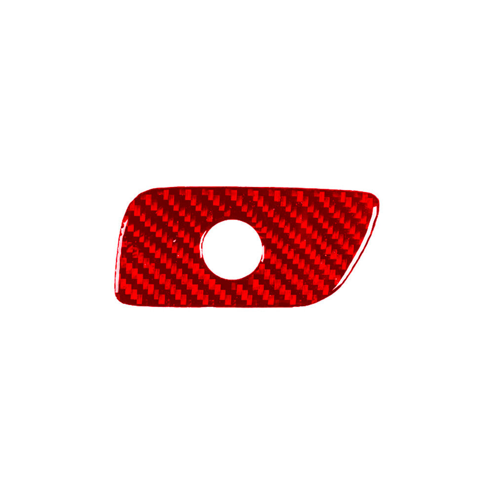 Red Carbon Fiber Passenger Glove Box Latch Cover Trim for Chrysler 200 2015-2017