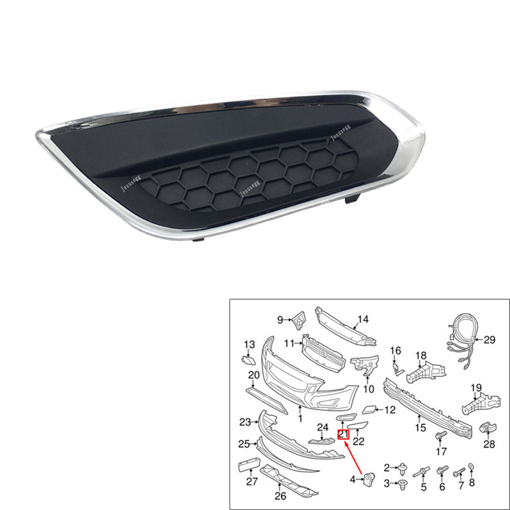 Front Right Bumper Grille Foglight Chrome Cover 31323412 for Volvo S60 2011-2013