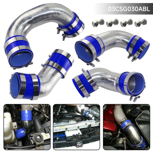 Front Mount Intercooler Pipe Kit for Nissan Skyline R33 R34 GTR RB26DETT Blue