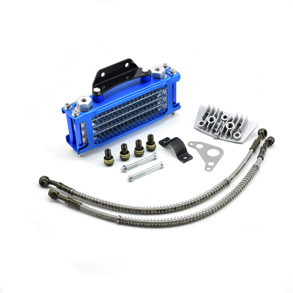 Blue Motorcycle Oil Cooler Radiator CNC Plate cooling 110CC-200CC Pit Dirt ATV