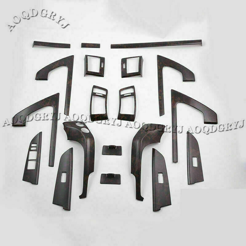 19pc Matte Wood Grain Full Dash Trim Kit Cover for Toyota for Land Cruiser 2008-2015